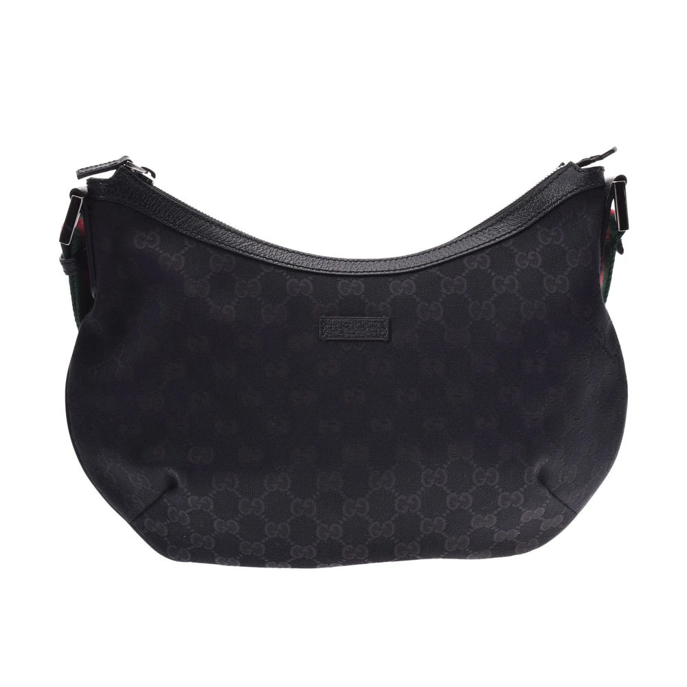 Gucci Sherry Black GG Canvas Shoulder Bag